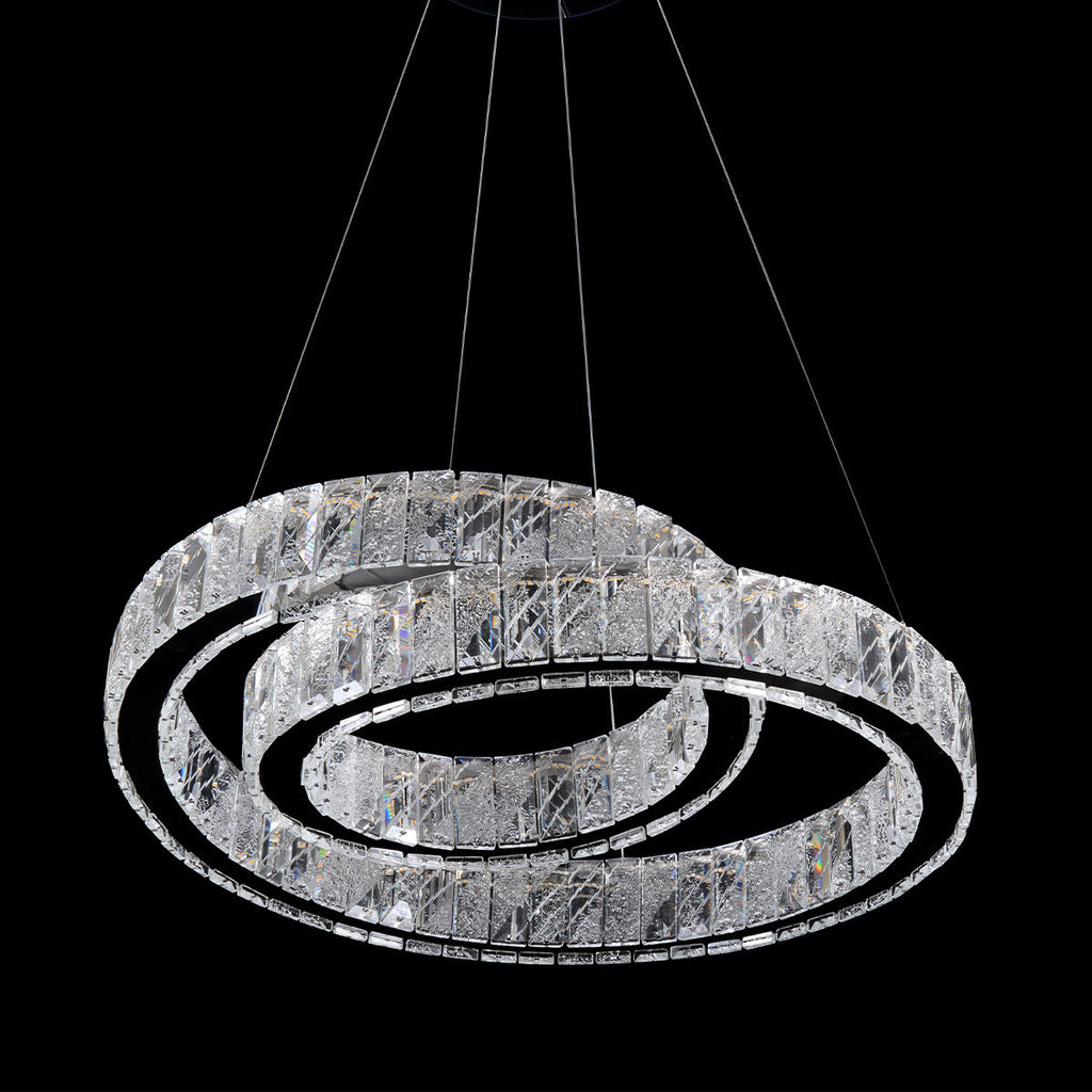 Crimped Crystal Chandelier