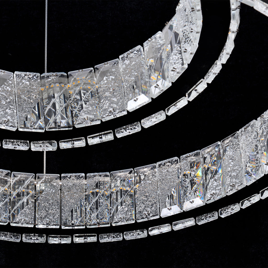 Crimped Crystal Chandelier