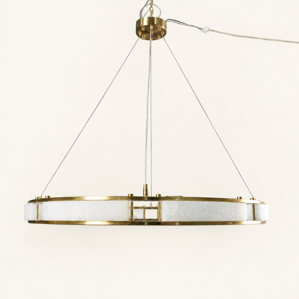 Auroven Pale-Panel Halo Ring Pendant