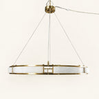Auroven Pale-Panel Halo Ring Pendant
