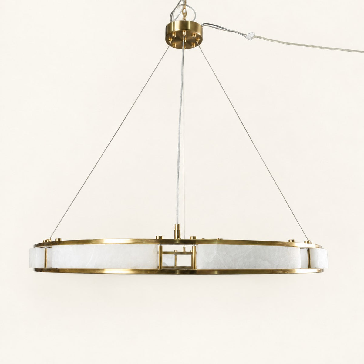 Auroven Pale-Panel Halo Ring Pendant