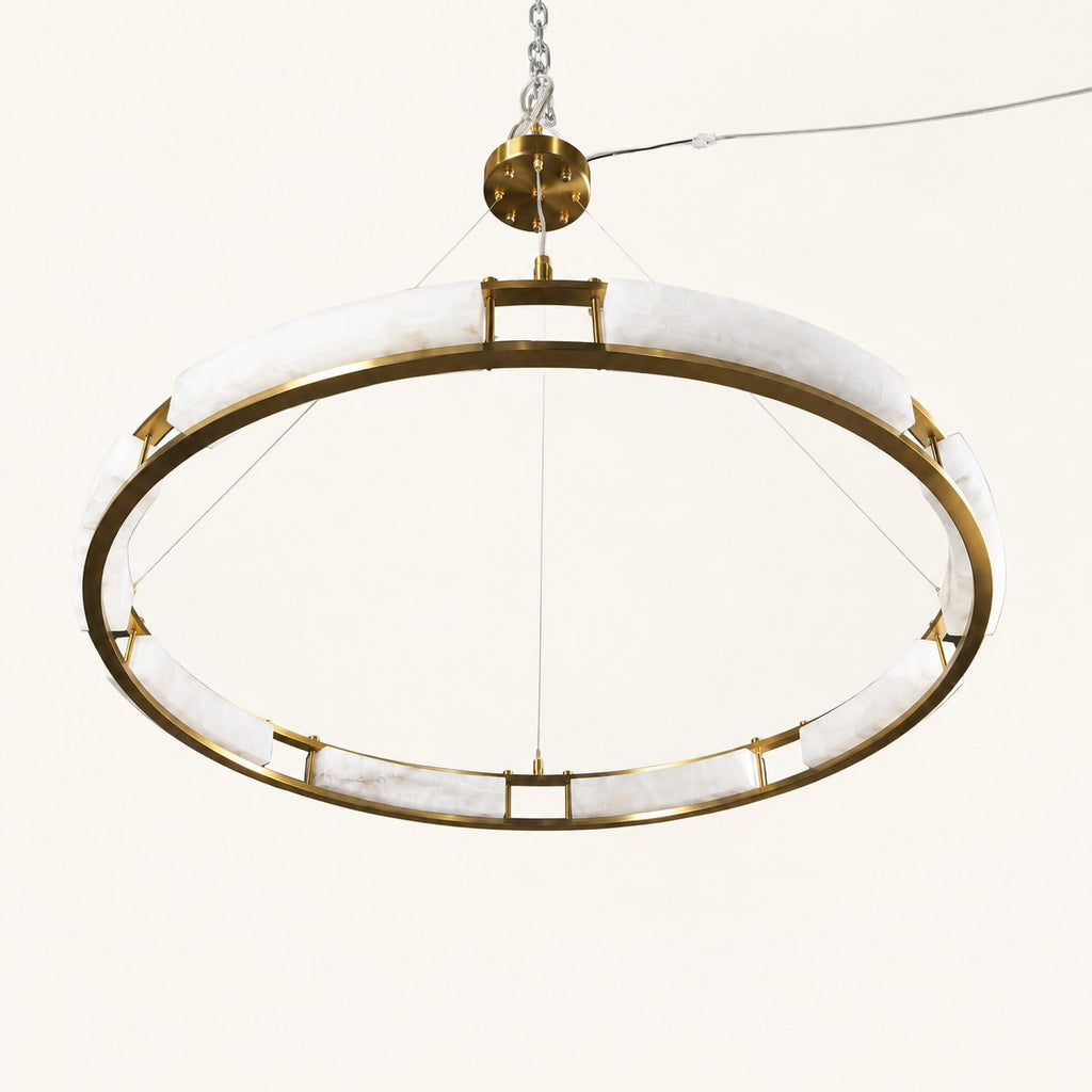 Auroven Pale-Panel Halo Ring Pendant