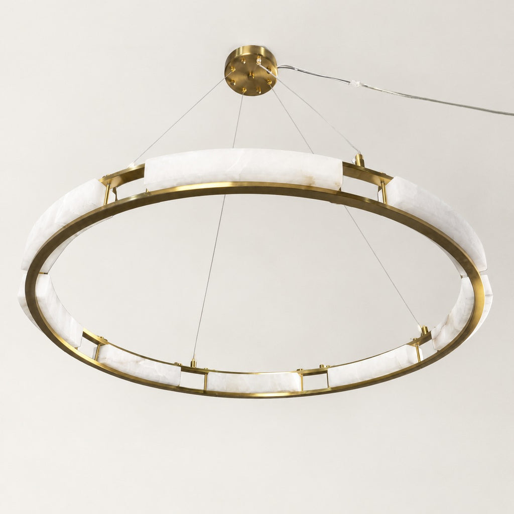 Auroven Pale-Panel Halo Ring Pendant