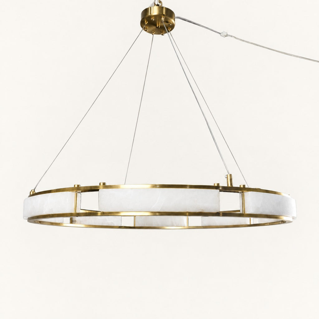 Auroven Pale-Panel Halo Ring Pendant