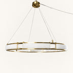 Auroven Pale-Panel Halo Ring Pendant