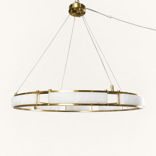 Auroven Pale-Panel Halo Ring Pendant