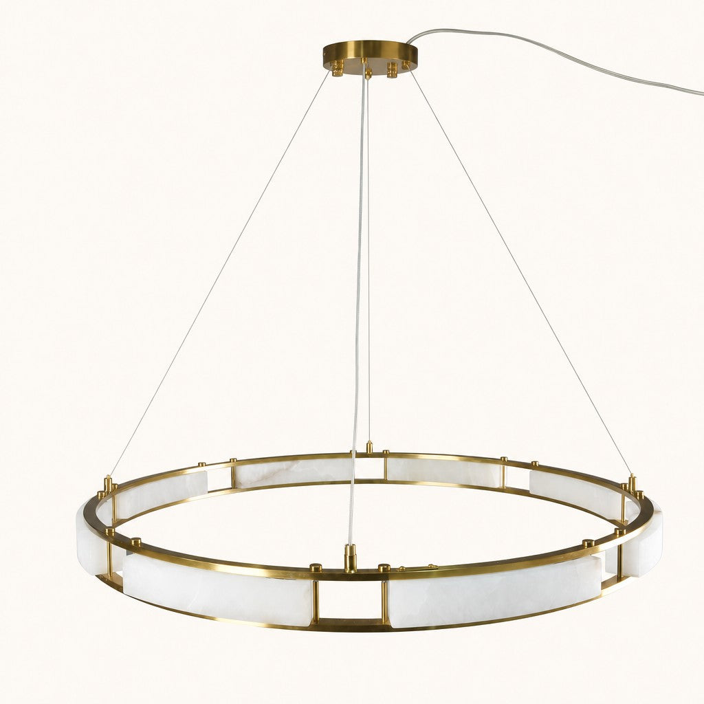 Auroven Pale-Panel Halo Ring Pendant