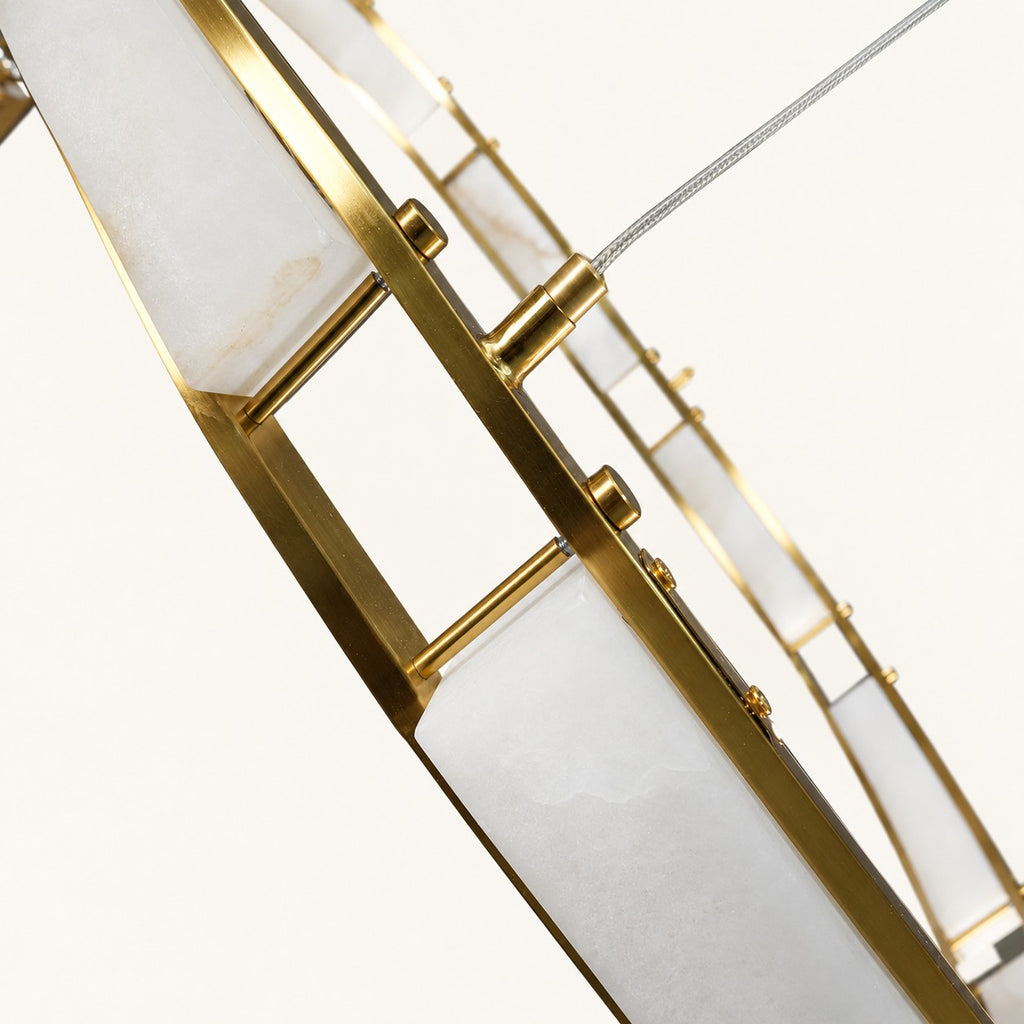 Auroven Pale-Panel Halo Ring Pendant