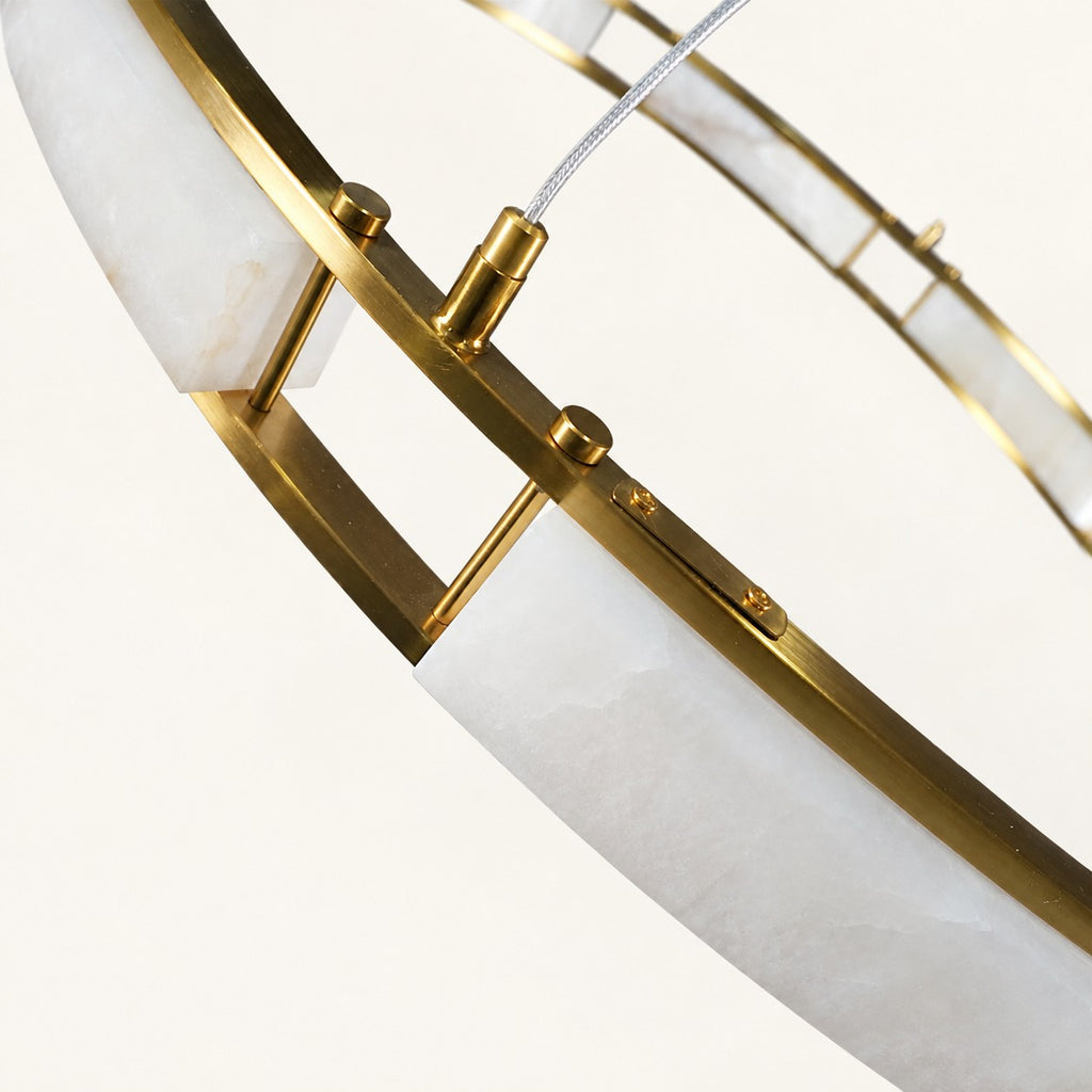 Auroven Pale-Panel Halo Ring Pendant
