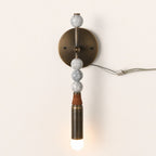 Belvara Marbled-Bead Column Wall Sconce