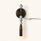 Belvara Marbled-Bead Column Wall Sconce