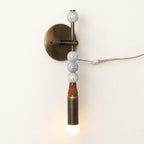 Belvara Marbled-Bead Column Wall Sconce