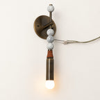 Belvara Marbled-Bead Column Wall Sconce
