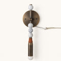 Belvara Marbled-Bead Column Wall Sconce