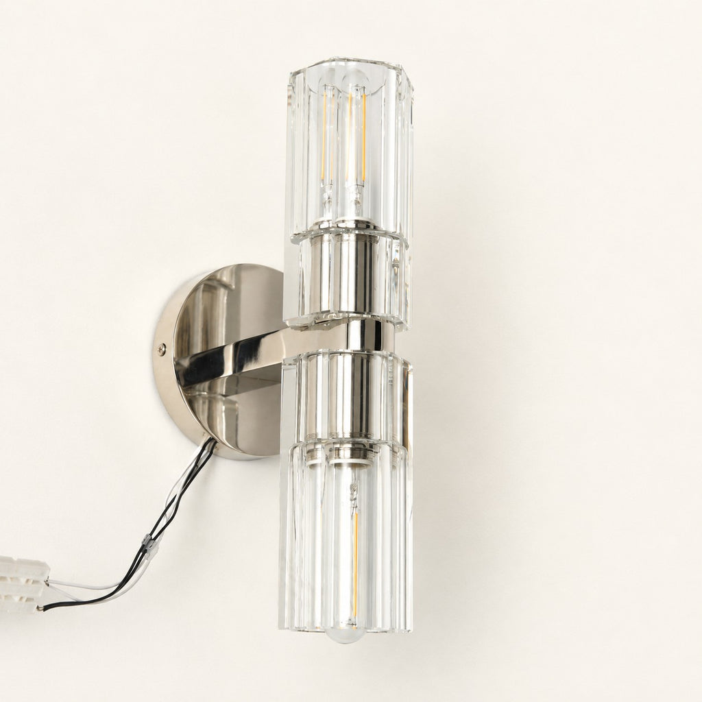 Cirelle Twin Ribbed-Shade Wall Sconce