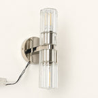 Cirelle Twin Ribbed-Shade Wall Sconce