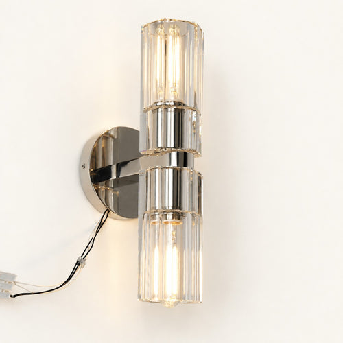 Cirelle Twin Ribbed-Shade Wall Sconce