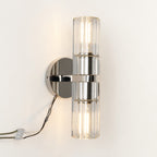 Cirelle Twin Ribbed-Shade Wall Sconce