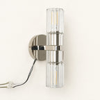 Cirelle Twin Ribbed-Shade Wall Sconce