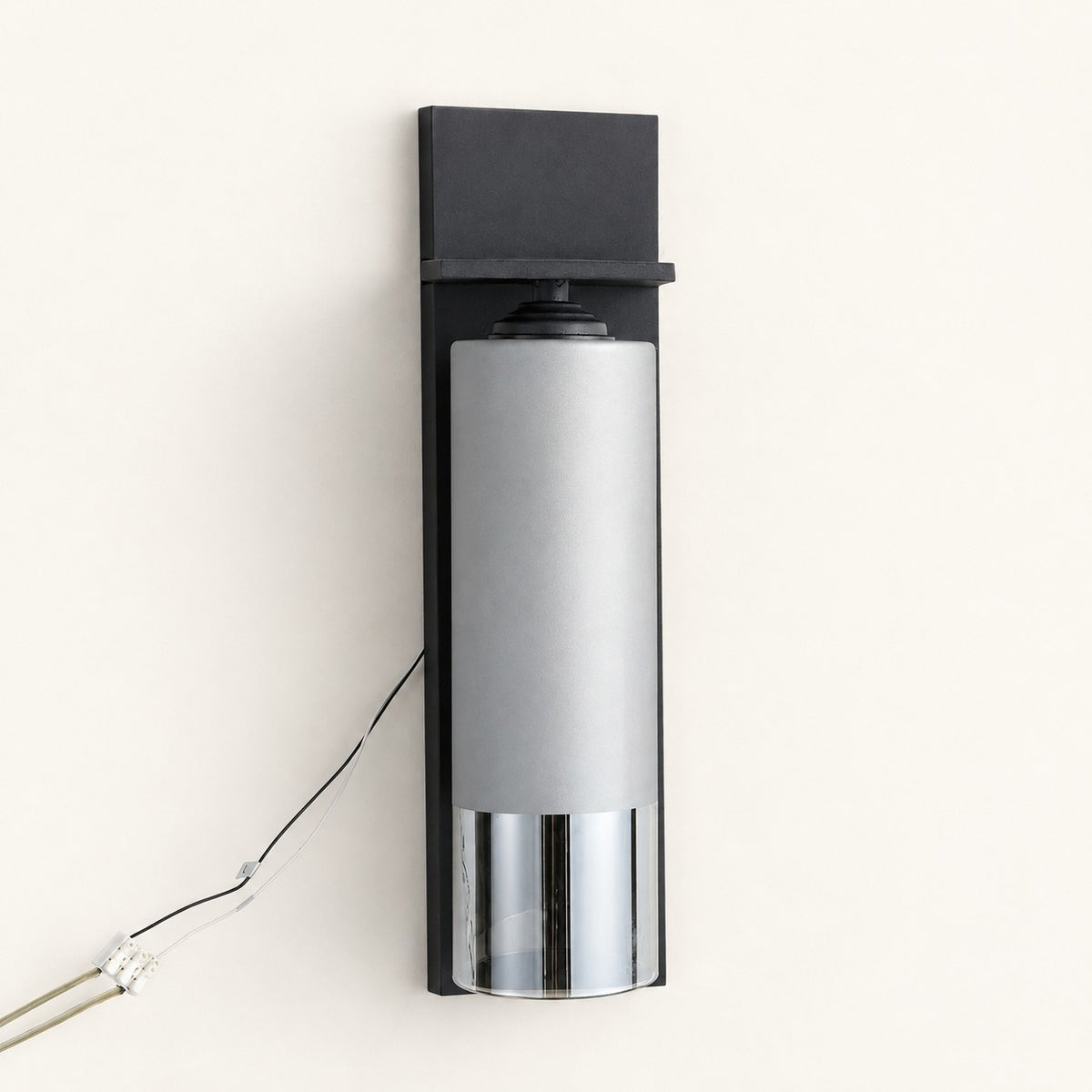 Nerova Black-Frame Cylinder Wall Sconce