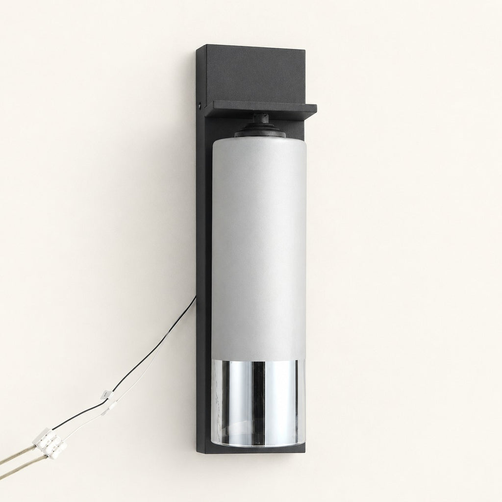Nerova Black-Frame Cylinder Wall Sconce